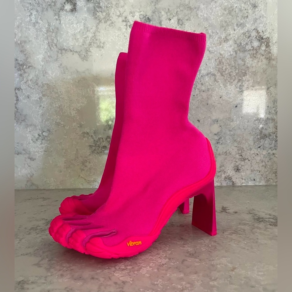 Balenciaga split toe pull on booties
